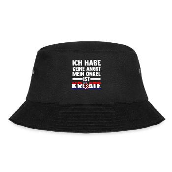 Ich habe keine Angst mein Onkel ist Kroate - Bucket Hat - Schwarz - Vorne - Lela (165cm)