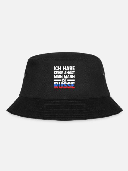 Ich habe keine Angst mein Mann ist Russe - Bucket Hat - Schwarz