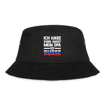 Ich habe keine Angst mein Opa ist Russe - Bucket Hat - Schwarz - Vorne - Lela (165cm)