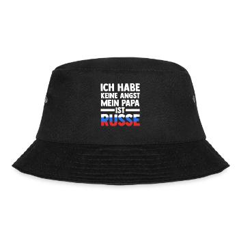 Ich habe keine Angst mein Papa ist Russe - Bucket Hat - Schwarz - Vorne - Lela (165cm)