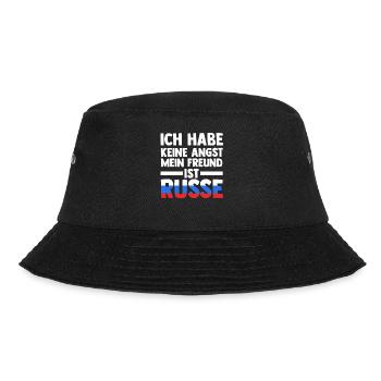 Ich habe keine Angst mein Freund ist Russe - Bucket Hat - Schwarz - Vorne - Lela (165cm)