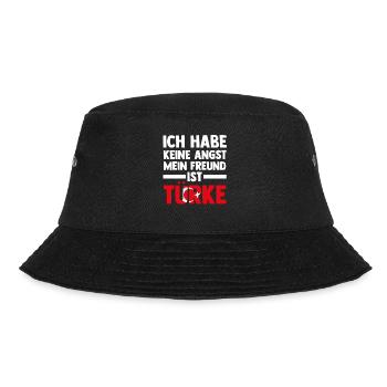Ich habe keine Angst mein Freund ist Türke - Bucket Hat - Schwarz - Vorne - Lela (165cm)