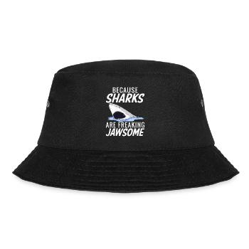 Shark Gift Shark Lover - Bucket Hat - black - Front - Lela (165cm)