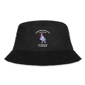 Unicorn loves baseball and softball - Bucket Hat - black - Front - Lela (165cm)