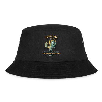 lustiger Affe kann Kampfsport - Bucket Hat - Schwarz - Vorne - Lela (165cm)
