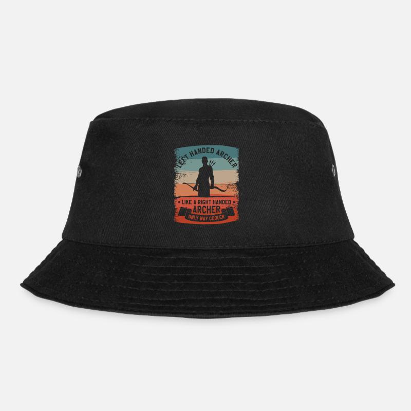 Linkshänder Bogenschütze wie ein Rechtshänder - Bucket Hat - Schwarz