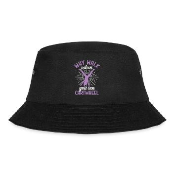 Wagenrad -Gymnast Stürzen - Bucket Hat - Schwarz - Vorne - Lela (165cm)