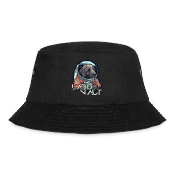 LabbiNaut Labrador Astronauten Hundepapa - Bucket Hat - Schwarz - Vorne - Lela (165cm)