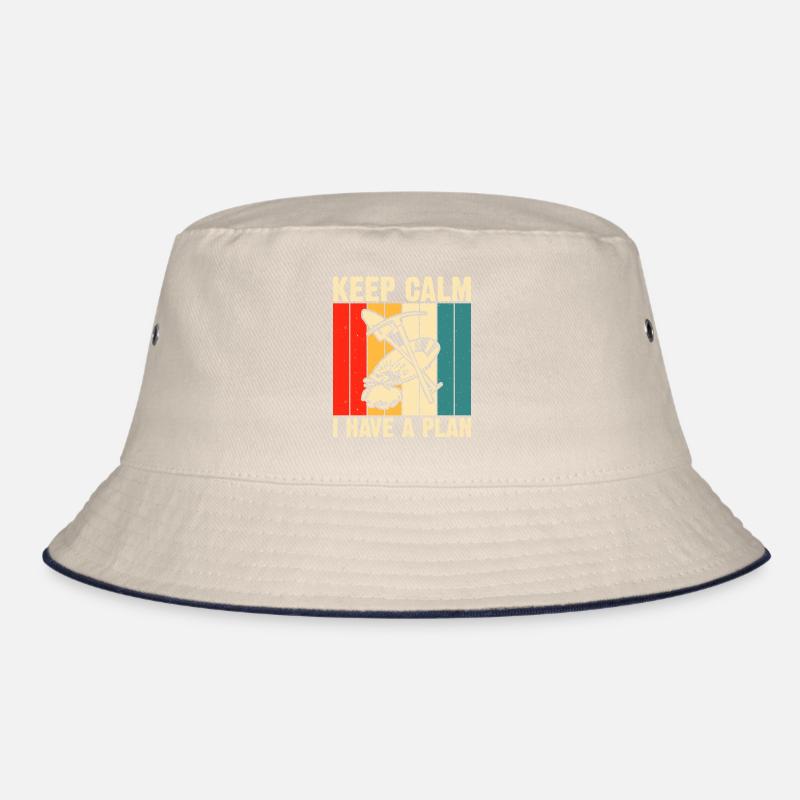 Keep Calm i have a plan gold panning Bucket Hat