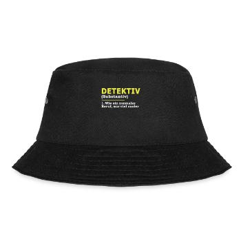 Detektiv - Bucket Hat - Schwarz - Vorne - Lela (165cm)
