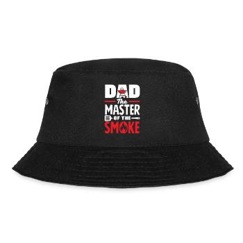 Dad The Master Of The Smoke Father's Day BBQ - Bucket Hat - Schwarz - Vorne - Lela (165cm)
