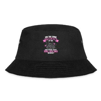 Ein Tag Ohne Stricken Ist Wie, Woher Soll Ich Das - Bucket Hat - Schwarz - Vorne - Lela (165cm)