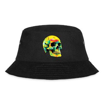 Totenkopf - Bucket Hat - Schwarz - Vorne - Lela (165cm)