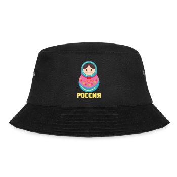 Matryoshka Krasavica Babushka Russian Gift - Bucket Hat - black - Front - Lela (165cm)