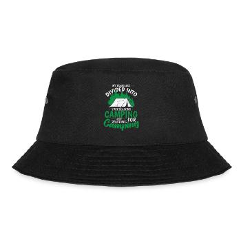 Only 2 Seasons Camping and waiting for Camping - Bucket Hat - black - Front - Lela (165cm)