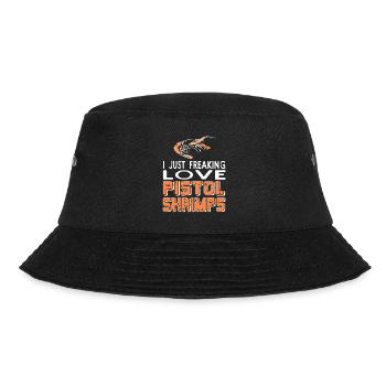 I Just Freaking Love Pistol Shrimps Retro Funny - Bucket Hat - Schwarz - Vorne - Lela (165cm)
