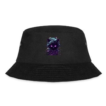Chibi Dämon Katze - Kawaii Anime Katze Teufel - Bucket Hat - Schwarz - Vorne - Lela (165cm)