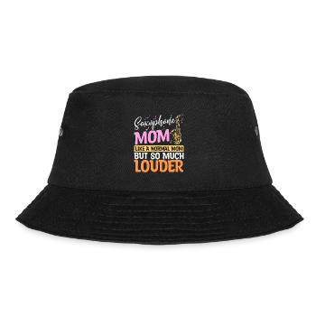 Saxophone Mom Like A Normal Mom Classical Music - Bucket Hat - Schwarz - Vorne - Lela (165cm)