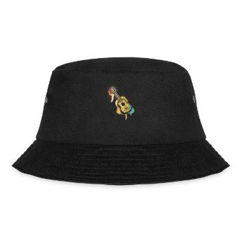 Ukulele Ukulele Player Ukulelist - Bucket Hat - black - Front - Lela (165cm)