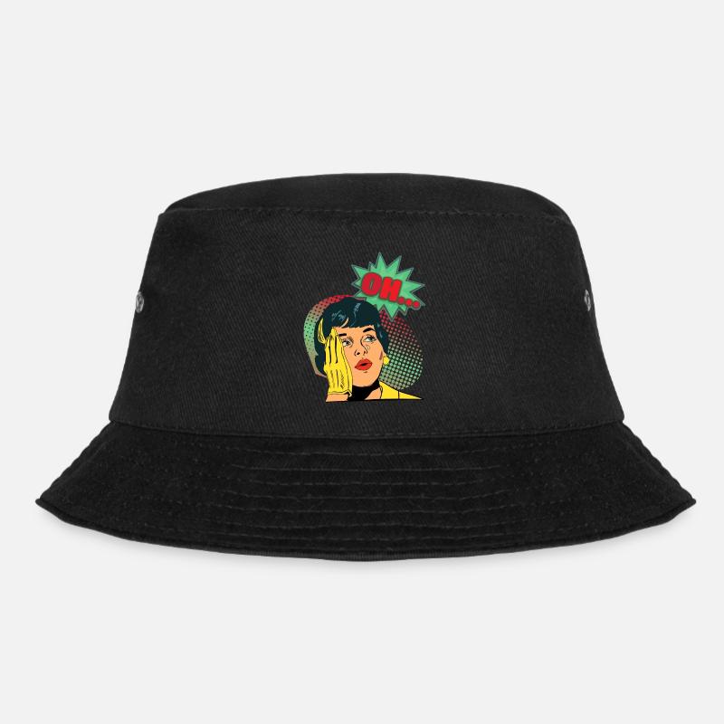 Comic, Comic-Strips, Mädchen, Crying-Girl, Spruch - Bucket Hat - Schwarz