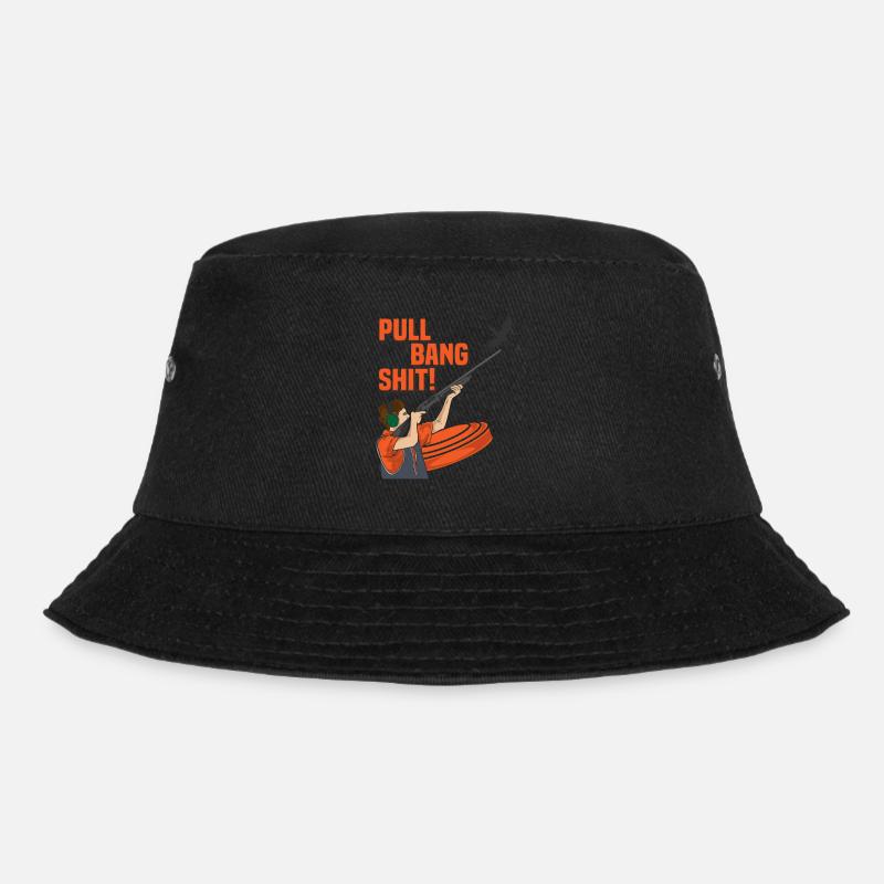 Pull Bang Shit Clay Pideon Skeet Shooting - Bucket Hat - black