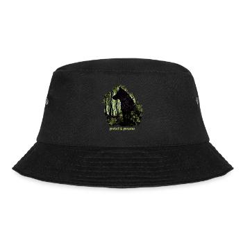 Wölfe Silhouette Naturschutz Tierschutz Wolf - Bucket Hat - Schwarz - Vorne - Lela (165cm)