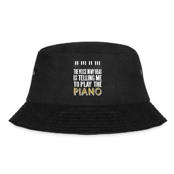 Voice In My Head Is Telling Me To Play The PIANO - Bucket Hat - black - Front - Lela (165cm)