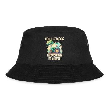 Schule ist wichtig Traktor fahren, Lusitges - Bucket Hat - Schwarz - Vorne - Lela (165cm)