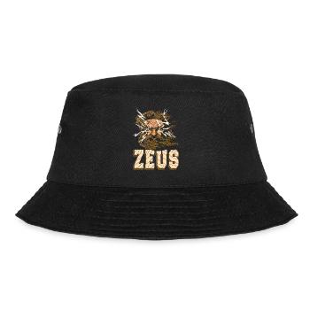 ZEUS God Of Lightning Retro Greek Mythological - Bucket Hat - Schwarz - Vorne - Lela (165cm)