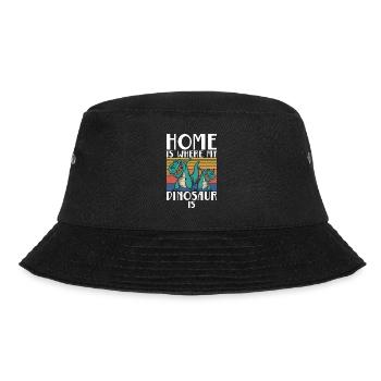 Dinosaur Gift Dino Lover Gift - Bucket Hat - black - Front - Lela (165cm)