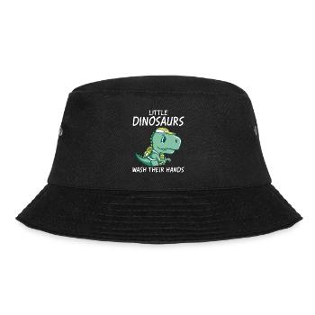 Dinosaur Gift Dino Lover Gift - Bucket Hat - black - Front - Lela (165cm)