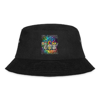 Flower Power Gnomes Tie Dye Peace - Bucket Hat - Schwarz - Vorne - Lela (165cm)