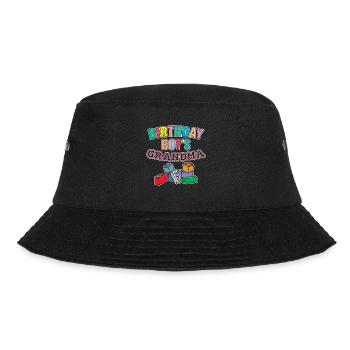 Birthday Kids Grandma Building Blocks - Bucket Hat - black - Front - Lela (165cm)