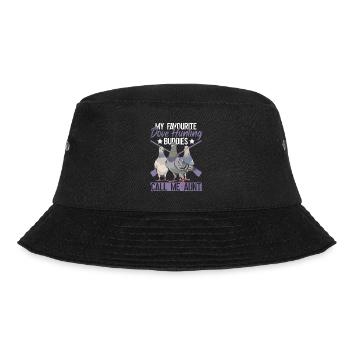 Taubenjägerin Tante Taubenjagd Jägerin - Bucket Hat - black - Front - Lela (165cm)