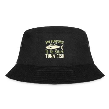 Thunfisch Thunfischsalat Großaugen - Bucket Hat - Schwarz - Vorne - Lela (165cm)