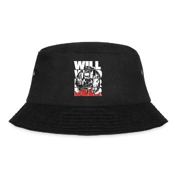 Welder Schlosser Bier Will Weld For Beer - Bucket Hat - black - Front - Lela (165cm)