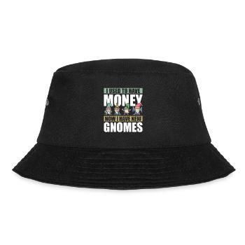Gartenzwerg Hobby Gnom Garten - Bucket Hat - Schwarz - Vorne - Lela (165cm)