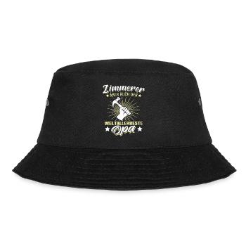 Zimmermann Opa Zimmerer Grossvater - Bucket Hat - Schwarz - Vorne - Lela (165cm)