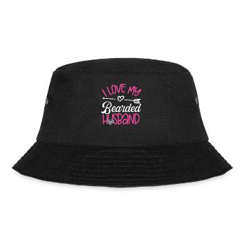 I love my bearded husband - Bucket Hat - black - Front - Lela (165cm)