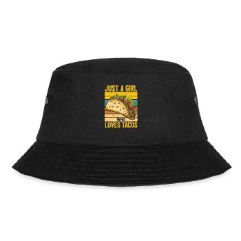 Just A Girl Who Loves Tacos Cinco De Mayo Mexican - Bucket Hat - black - Front - Lela (165cm)
