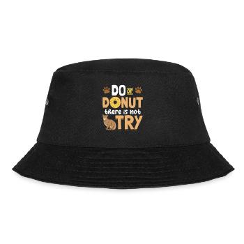 Do Or Donut Lustiges Katzen Bengal Wortspiel - Bucket Hat - Schwarz - Vorne - Lela (165cm)