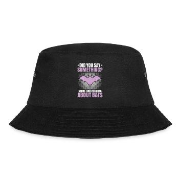 Fledermaus Fledermäuse Bat Bats Fledertier - Bucket Hat - Schwarz - Vorne - Lela (165cm)