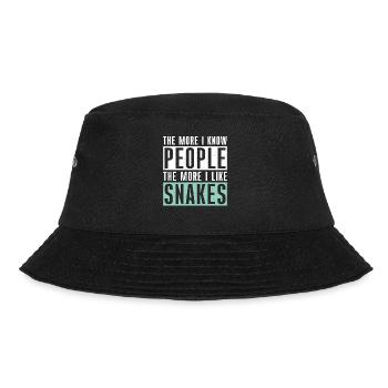 Snake Gift Snake Lover - Bucket Hat - black - Front - Lela (165cm)
