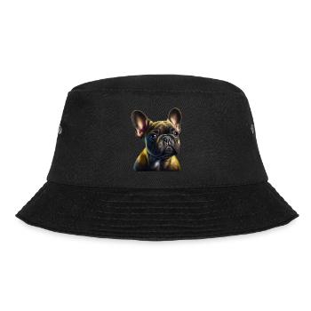 French Bulldog Frenchie Französische Bulldogge - Bucket Hat - black - Front - Lela (165cm)