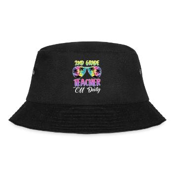 Zweite Klasse Klassenlehrer auf Ferien Lehrer - Bucket Hat - Schwarz - Vorne - Lela (165cm)