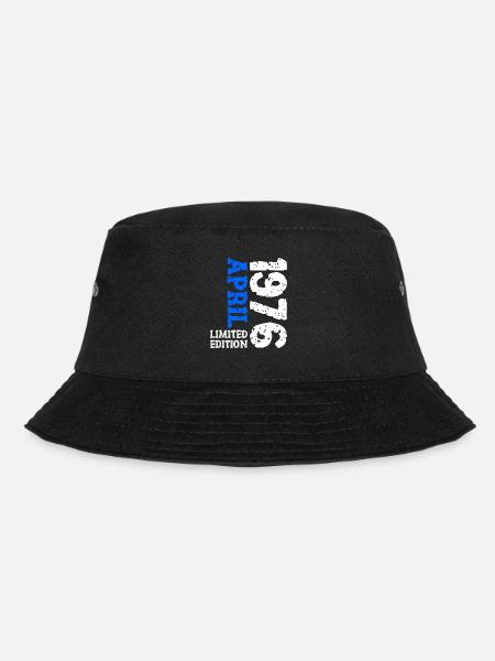 1976 April Limited Edition Geburtstag Geschenk - Bucket Hat - Schwarz
