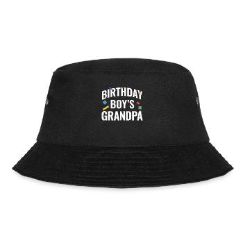 Birthday boy Grandpa building blocks - Bucket Hat - black - Front - Lela (165cm)