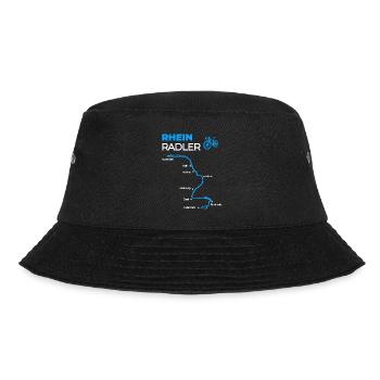 Rhein Radler Spruch für Radtour am Rhein Radfahrer - Bucket Hat - Schwarz - Vorne - Lela (165cm)