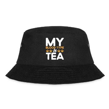 Teetrinker Geschenk Tasse Tee Liebhaber - Bucket Hat - Schwarz - Vorne - Lela (165cm)