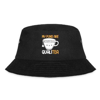 Teetrinker Geschenk Tasse Tee Liebhaber - Bucket Hat - Schwarz - Vorne - Lela (165cm)